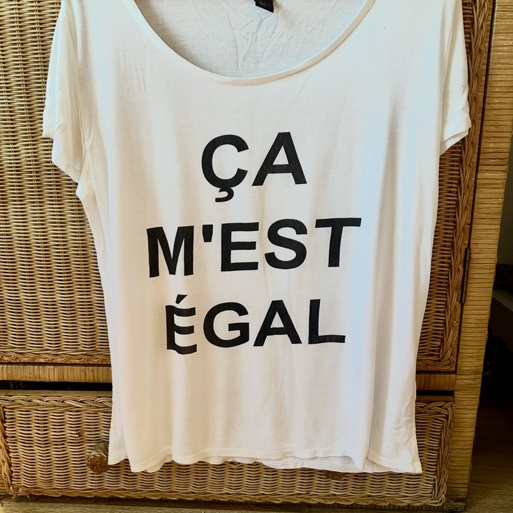 H&M White Relaxed Short Sleeve Tee